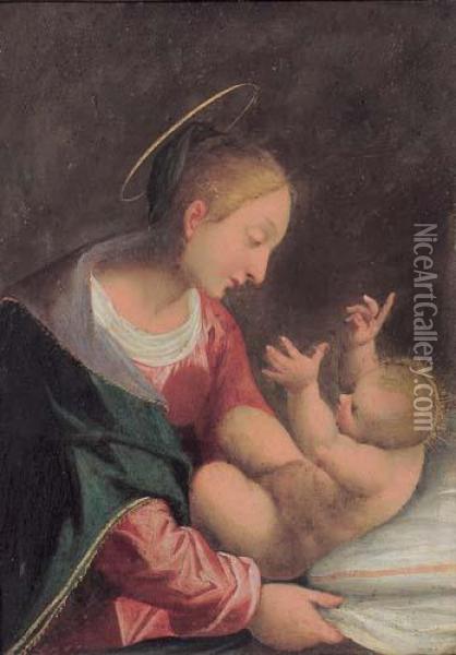 Madonna Con Bambino Oil Painting - Lubin Baugin
