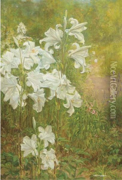 Lilies Oil Painting - Edward Kington Brice