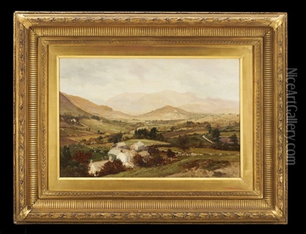 Mountain Village Scene Oil Painting - Edward Henry Holder
