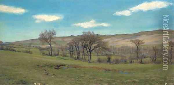 April afternoon Oil Painting - Henry William Banks Davis, R.A.