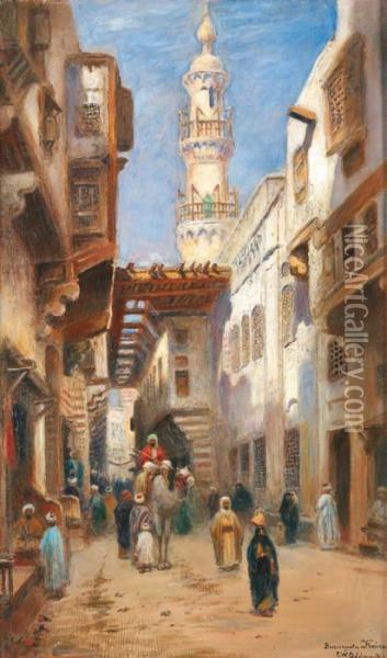 Bazargate Kairo Oil Painting - Frans Wilhelm Odelmark