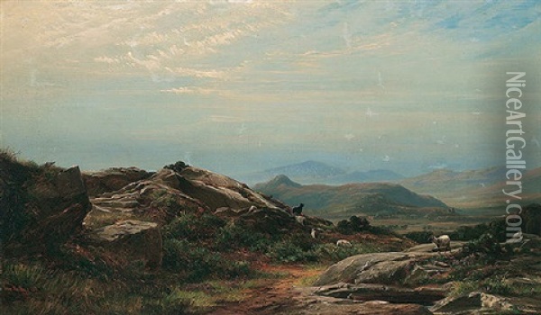 Mountain Landscape Oil Painting - John Faulkner