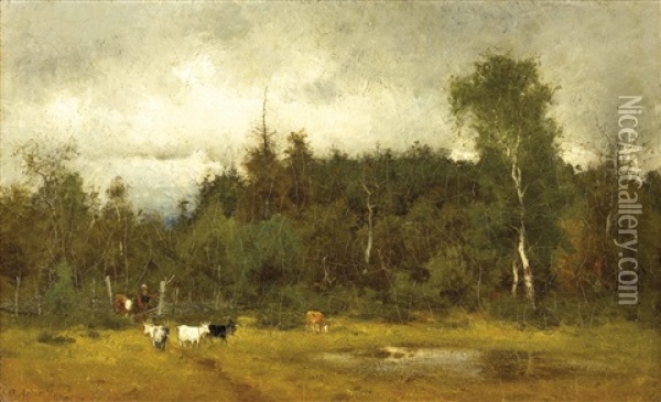 Hirtenszene Am Waldrand Oil Painting - Olof Arborelius