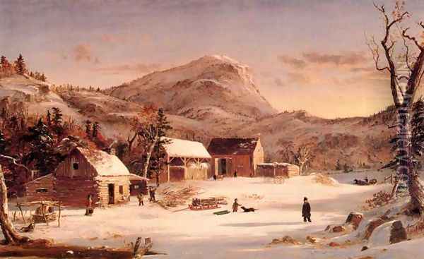Winter in the Rockies Oil Painting - Jasper Francis Cropsey