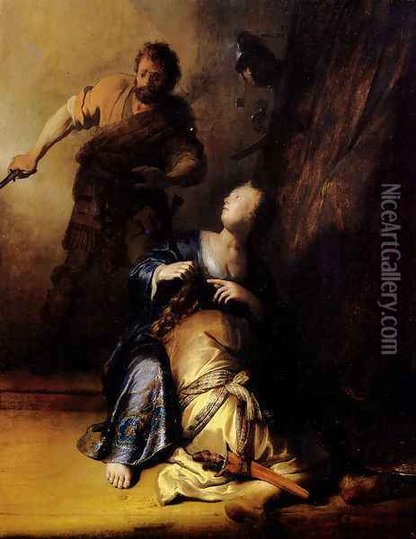 Samson And Delilah Oil Painting - Rembrandt Van Rijn