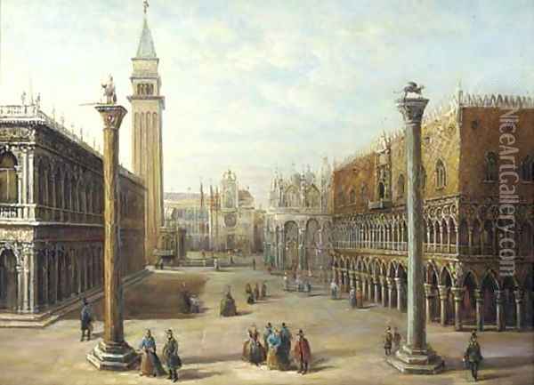 Piazza San Marco, Venice Oil Painting - Pietro Medici, CONTEMPORARY