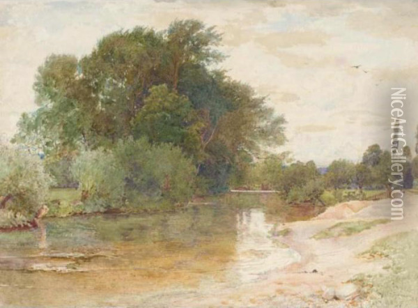 The River Bend Oil Painting - John Parker