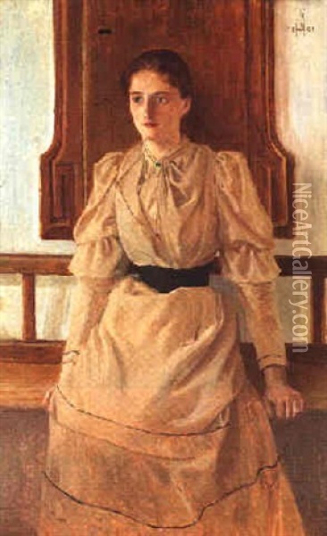 Portrat Einer Dame Oil Painting - Thomas Theodor Heine