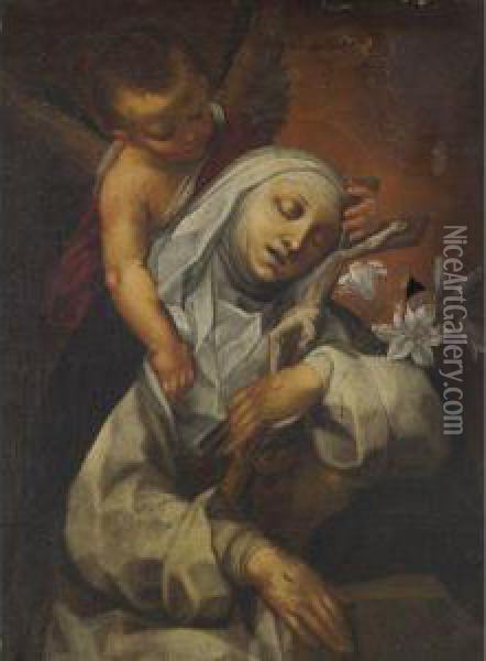 St. Catherine Of Siena Oil Painting - Francesco Vanni