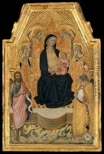 Virgin and Child Enthroned with Saints c. 1380 Oil Painting - Niccolo Di Buonaccorso