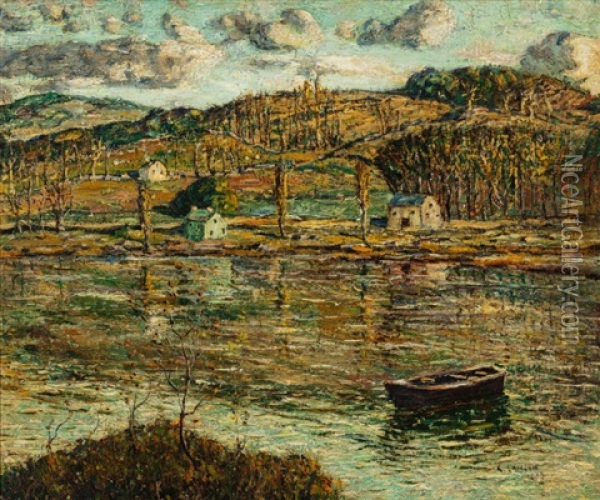 Sunlight On The Harlem River Oil Painting - Ernest Lawson