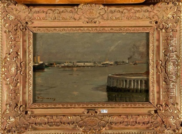 Vue D'un Port Oil Painting - Maurice Wagemans