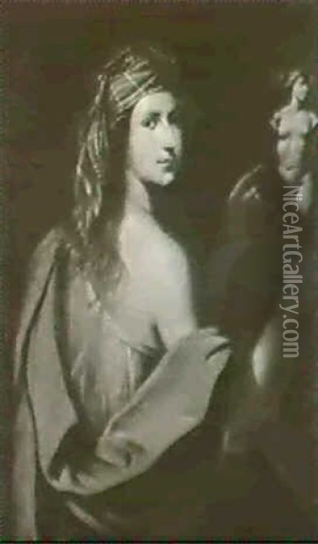 Allegorie Der Bildhauerkunst Oil Painting - Pietro (Libertino) Liberi