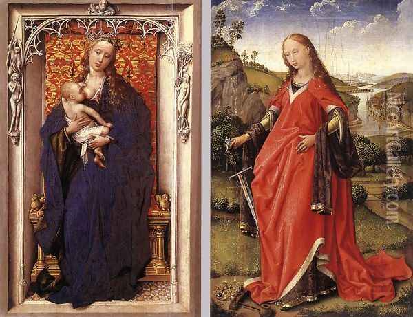 Diptych Oil Painting - Rogier van der Weyden