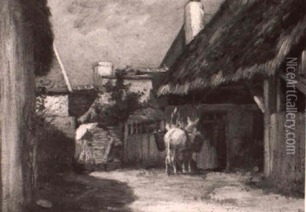 Village Scene Oil Painting - Joseph Foxcroft Cole