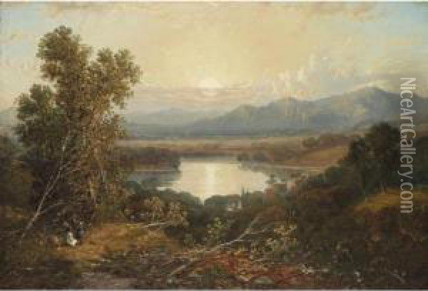 Gathering Berries Oil Painting - Horatio McCulloch