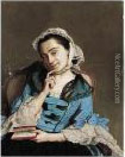 Portrait Of Madame D'epinay Oil Painting - Etienne Liotard