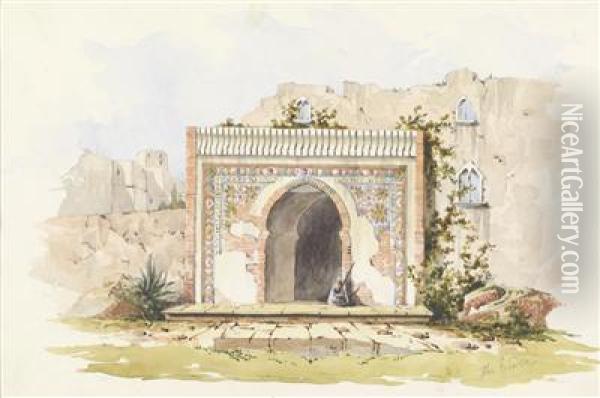 The Bab El-kasbah In Tanger Oil Painting - Thomas Ender