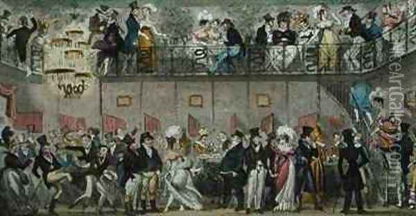 The Royal Saloon Piccadilly Oil Painting - Isaac Robert Cruikshank