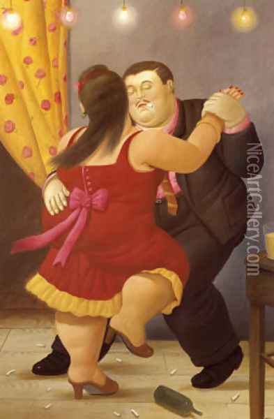 Dancers 2 Oil Painting - Fernando Botero