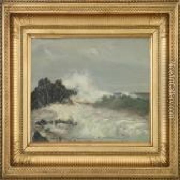 Coastal Scenery Oil Painting - Johannes Herman Brandt