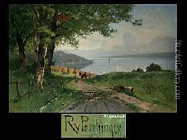 Der Starnberger See Oil Painting - Richard Von Poschinger