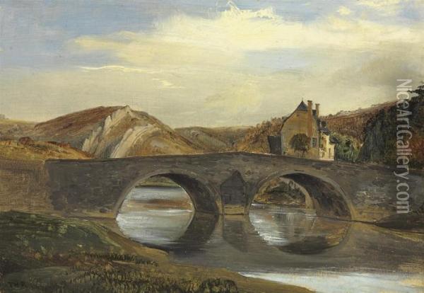 Pont Dans Le Jura Oil Painting - Theodore Rousseau