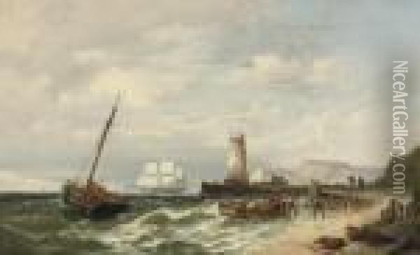 Setting Out To Sea Oil Painting - Pieter Cornelis Dommershuijzen