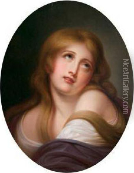 Portrait Of A Young Woman (after Greuze) Oil Painting - Rembrandt Peale