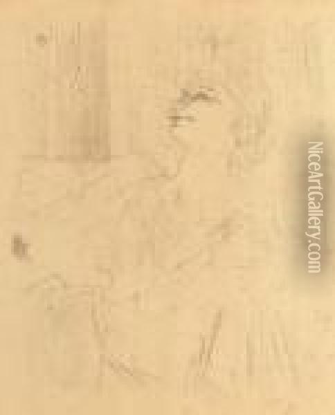 La Serie Anglaise: A Menilmontant De Bruant Oil Painting - Henri De Toulouse-Lautrec