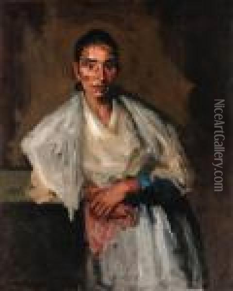 Gypsy Oil Painting - Robert Henri