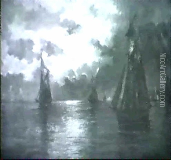 Ships Under Sail Oil Painting - Abraham Hulk the Elder