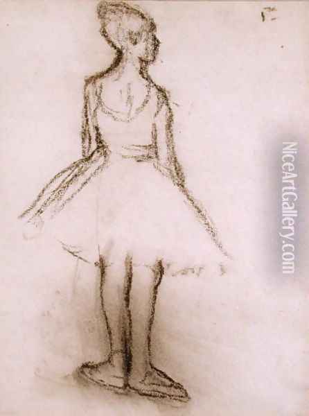 Ballerina viewed from the back Oil Painting - Edgar Degas