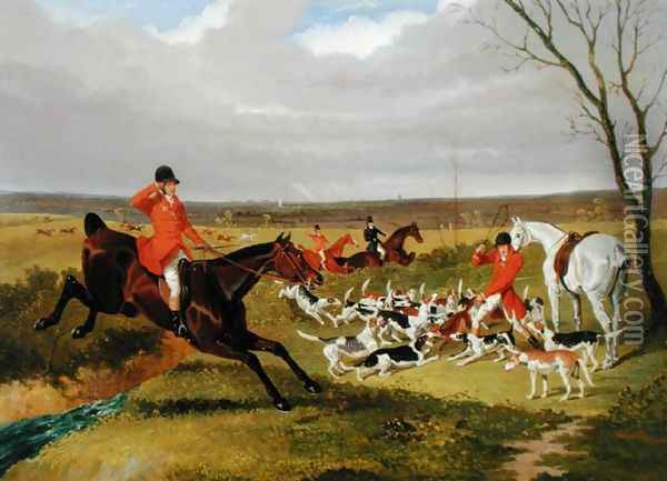 The Suffolk Hunt - The Death Oil Painting - John Frederick Herring Snr