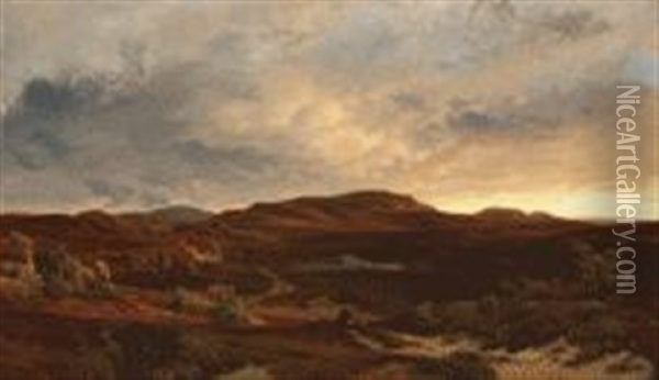 Wilseder Berg Oil Painting - Johann Valentin Ruths