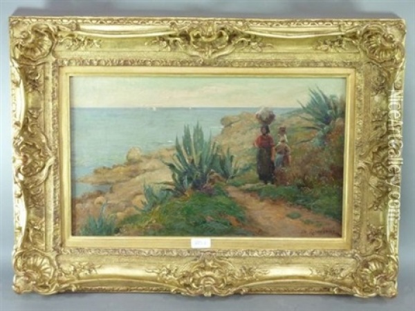 Paysage Corse Oil Painting - Charles Claude Etienne Rouviere
