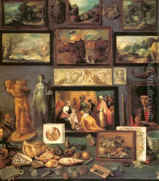 Art Room (detail) Oil Painting - Frans II Francken