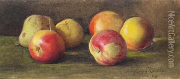 Fruchtestillleben Oil Painting - Josef Kostka