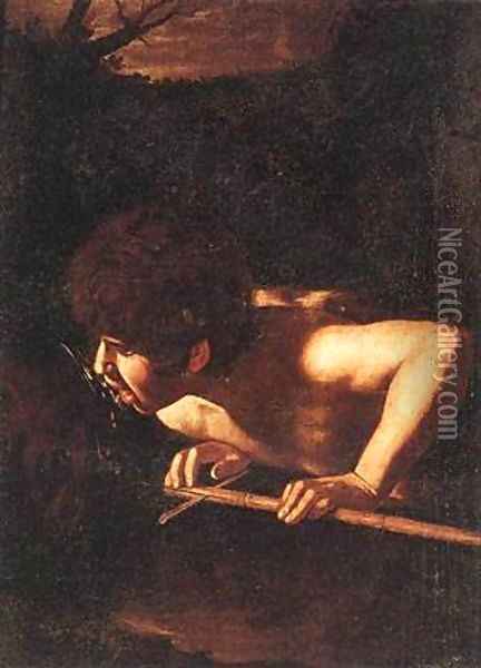 St John the Baptist at the Well Oil Painting - Michelangelo Merisi Da Caravaggio