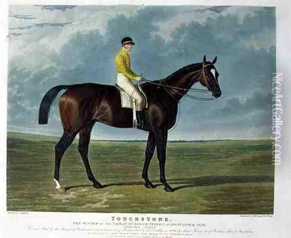 Touchstone the Winner of the Great St Leger Stakes at Doncaster Oil Painting - John Frederick Herring Snr