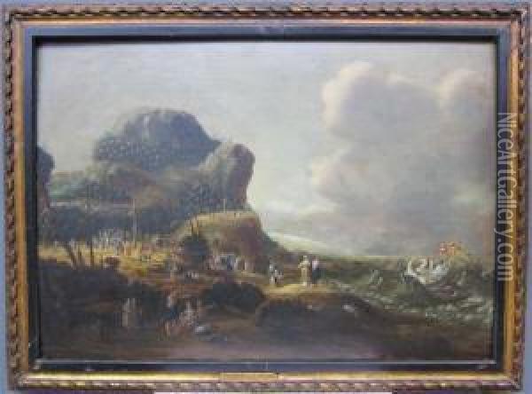 Extensive Biblical
Landscape. Oil Painting - Jan-Christiansz. Micker