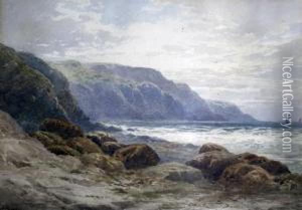 Coastal Scene Oil Painting - Alfred Powell