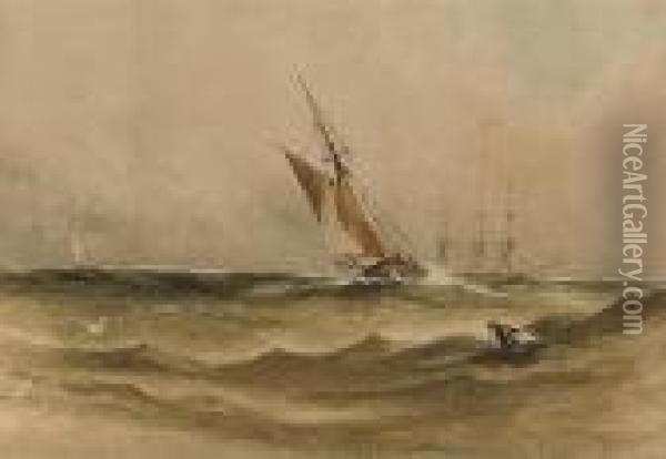 The Approaching Squall Oil Painting - Anthony Vandyke Copley Fielding