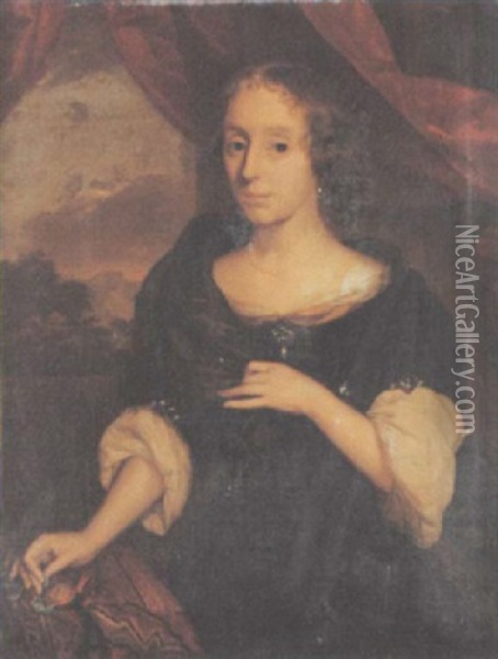 Portrat Von Henrietta Elisabeth Oil Painting - Constantyn Netscher