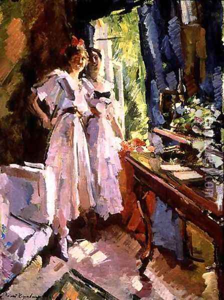 At the Open Window, 1916 Oil Painting - Konstantin Alexeievitch Korovin