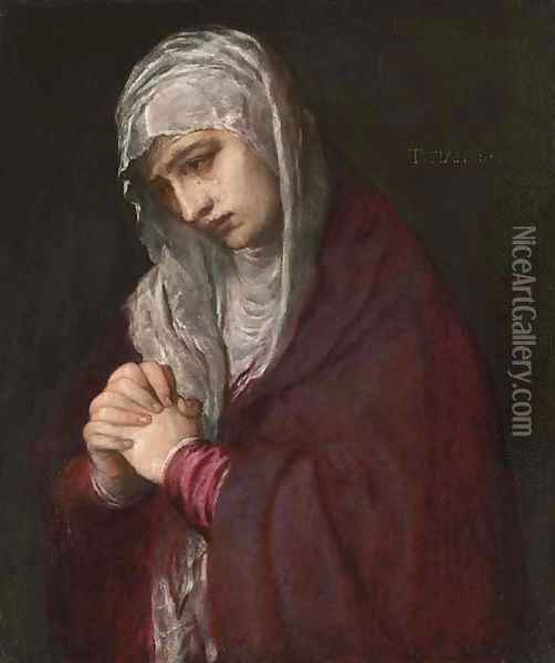 The Mater Dolorosa Oil Painting - Tiziano Vecellio (Titian)