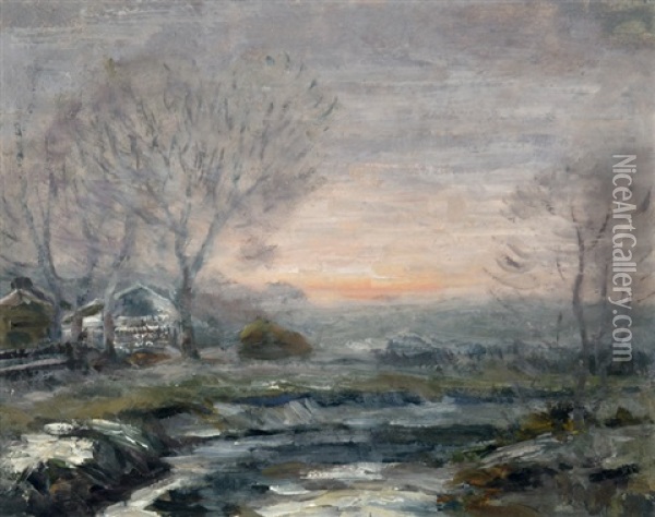Credit River Oil Painting - William Edwin Atkinson