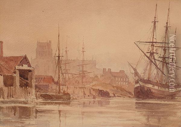 Bristol Docks Oil Painting - Peter de Wint
