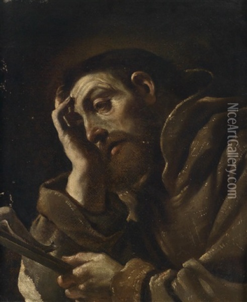 Der Heilige Franziskus In Meditation Oil Painting -  Guercino