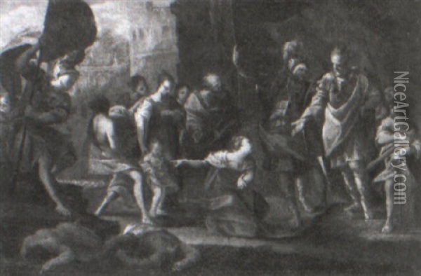 The Family Of Darius Before Alexander Oil Painting - Donato Creti